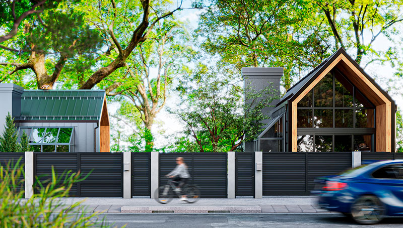 Заполнение жалюзи для въездной группы «Алютех»